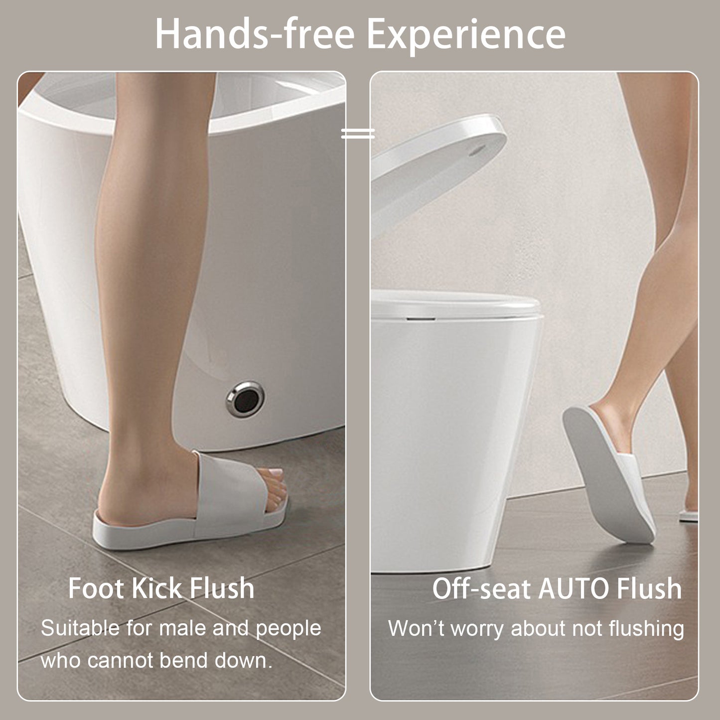 ST-GP-01 Smart Toilet with Heated Bidet Seat – Auto Open/Close, Dual Flush, 1.28GPF, White