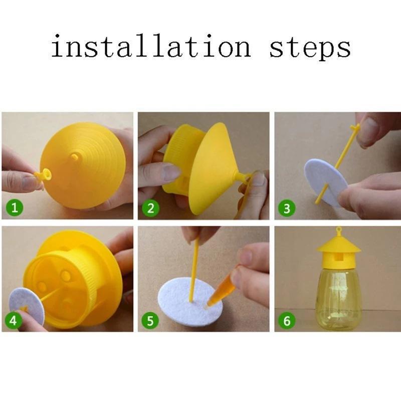 Fruit Fly Trap Killer Plastic Drosophila Trap Anti Fly Fruit Fly Killer Catcher Orchard Insect Trap Pest Control Products Drop