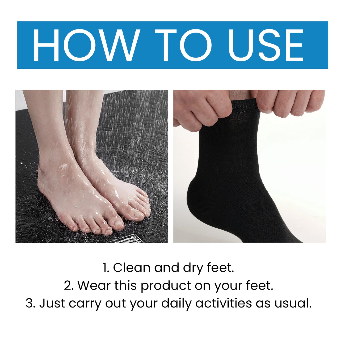 HouKea Stretch Socks, Firming Skin Friendly Soft And Comfortable Non-Slip Elastic Socks Foot Massage Treatment Leg Shaping