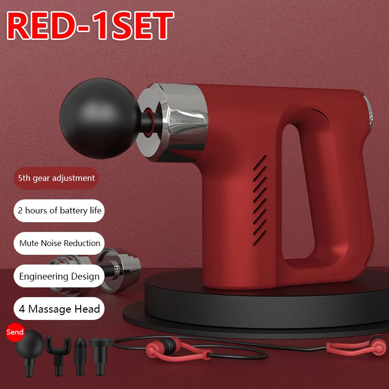 New Intelligent High Frequency Massage Gun Electric Deep Tissue Muscle Relaxation Fitness Body Massager Fascia Gun