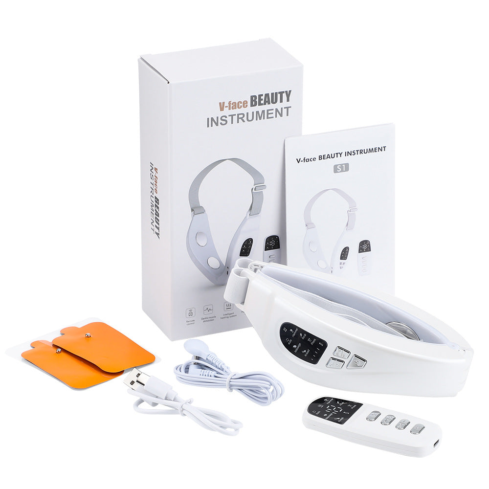 EMS Color Light Facial Slimming Device Microcurrent Facial Beauty Device Massage Hot compress V face