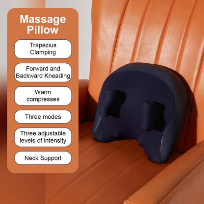 Neck Shoulder Massage Pillow Wireless Electric Car And Home Massager Heating Waist Neck Leg Cervical Shiatsu Kneading Massagers