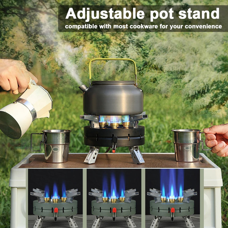 Outdoor Electronic Ignition Camp Stove - 13800W Portable Foldable Gas Burner