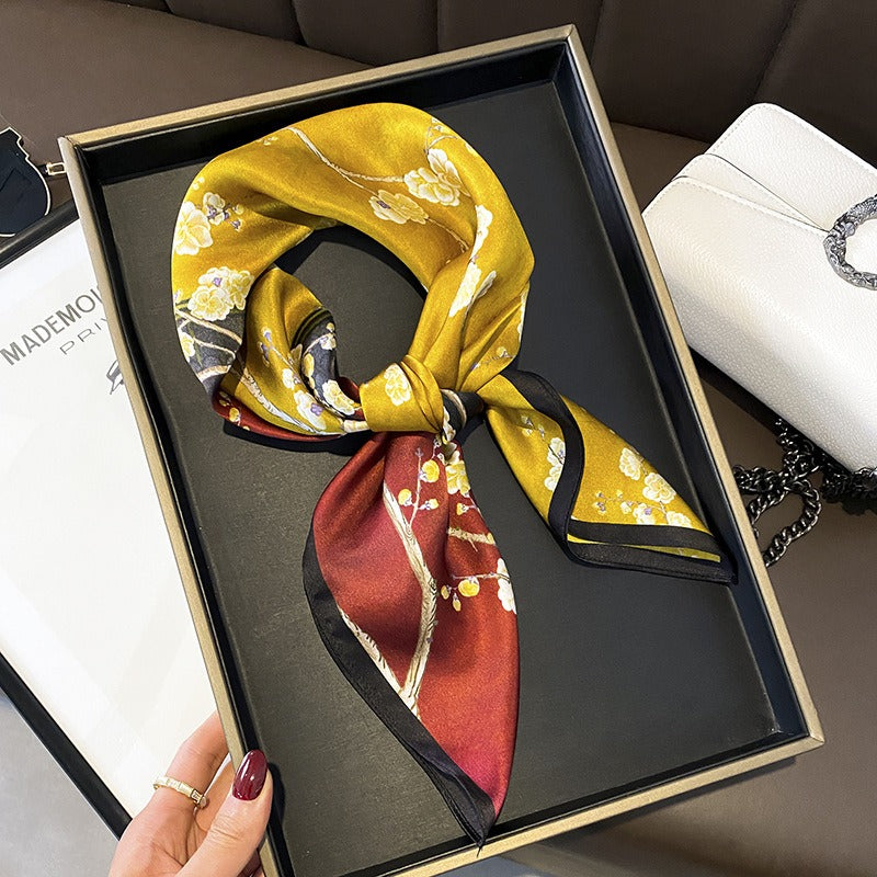 French style scarves  silk square scarves  mulberry silk decorations