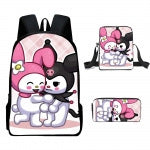 Cartoon Print Kids School Backpack with Pencil Case - Custom Bookbag for Girls