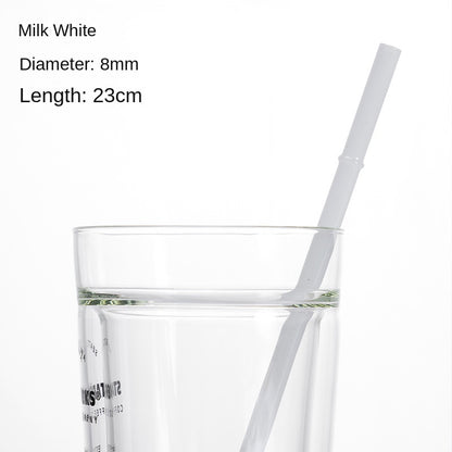 Eco-Friendly High Borosilicate Glass Straw Durable Heat-Resistant Starbucks Kids Straw 27cm Customized