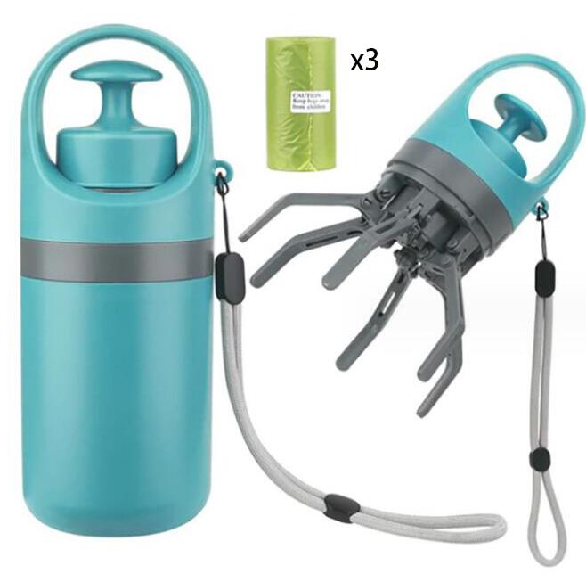 Portable Lightweight Dog Pooper Scooper With Built-in Poop Bag Dispenser Eight-claw Shovel For Pet Toilet Picker Pet Products