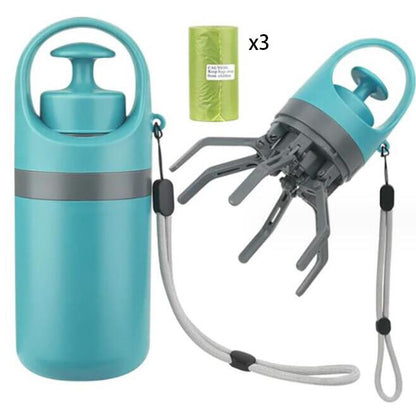Portable Lightweight Dog Pooper Scooper With Built-in Poop Bag Dispenser Eight-claw Shovel For Pet Toilet Picker Pet Products