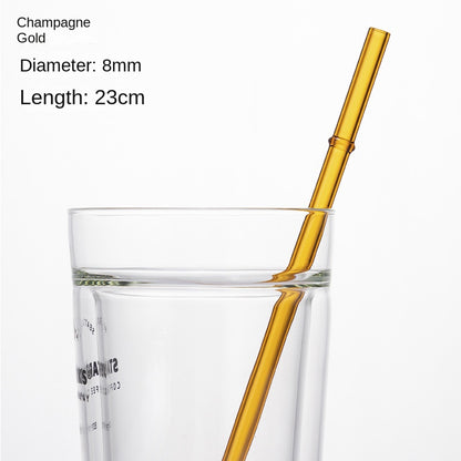 Eco-Friendly High Borosilicate Glass Straw Durable Heat-Resistant Starbucks Kids Straw 27cm Customized