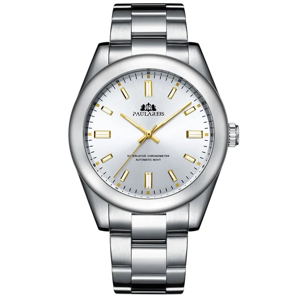 Automatic Watch for Men Mechanical Stainless Steel Luxury Red Yellow Sky Blue Green Colorful Rainbow 41mm Reloj Hombre Baratos