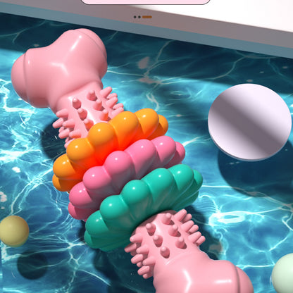 Dog Chew Toy Dog Bone Type Dogs Teeth Cleaning Toys Indestructible TPR Bone Chewing Bite Resistant Teething Toys Pet Products