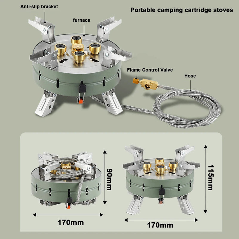 Outdoor Electronic Ignition Camp Stove - 13800W Portable Foldable Gas Burner