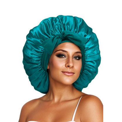 Elastic ribbon bow color Ding round hat solid color night cap wide-brimmed beauty hairdressing head scarf hat