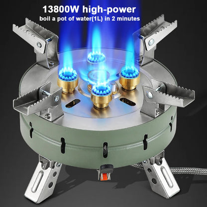 Outdoor Electronic Ignition Camp Stove - 13800W Portable Foldable Gas Burner