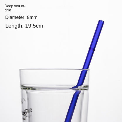 Eco-Friendly High Borosilicate Glass Straw Durable Heat-Resistant Starbucks Kids Straw 27cm Customized