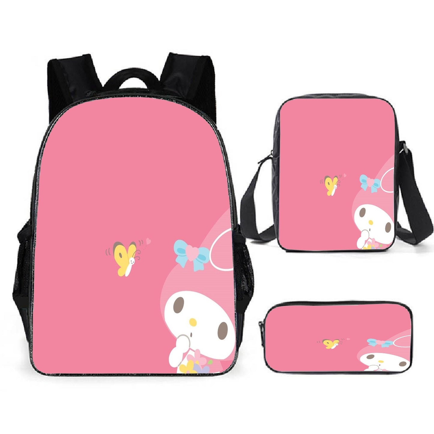 Cartoon Print Kids School Backpack with Pencil Case - Custom Bookbag for Girls