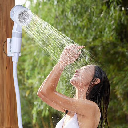 Upgraded Rechargeable Electric Camping Shower Pump with Smart Digital Display