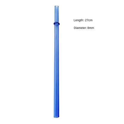 Eco-Friendly High Borosilicate Glass Straw Durable Heat-Resistant Starbucks Kids Straw 27cm Customized