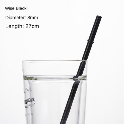 Eco-Friendly High Borosilicate Glass Straw Durable Heat-Resistant Starbucks Kids Straw 27cm Customized