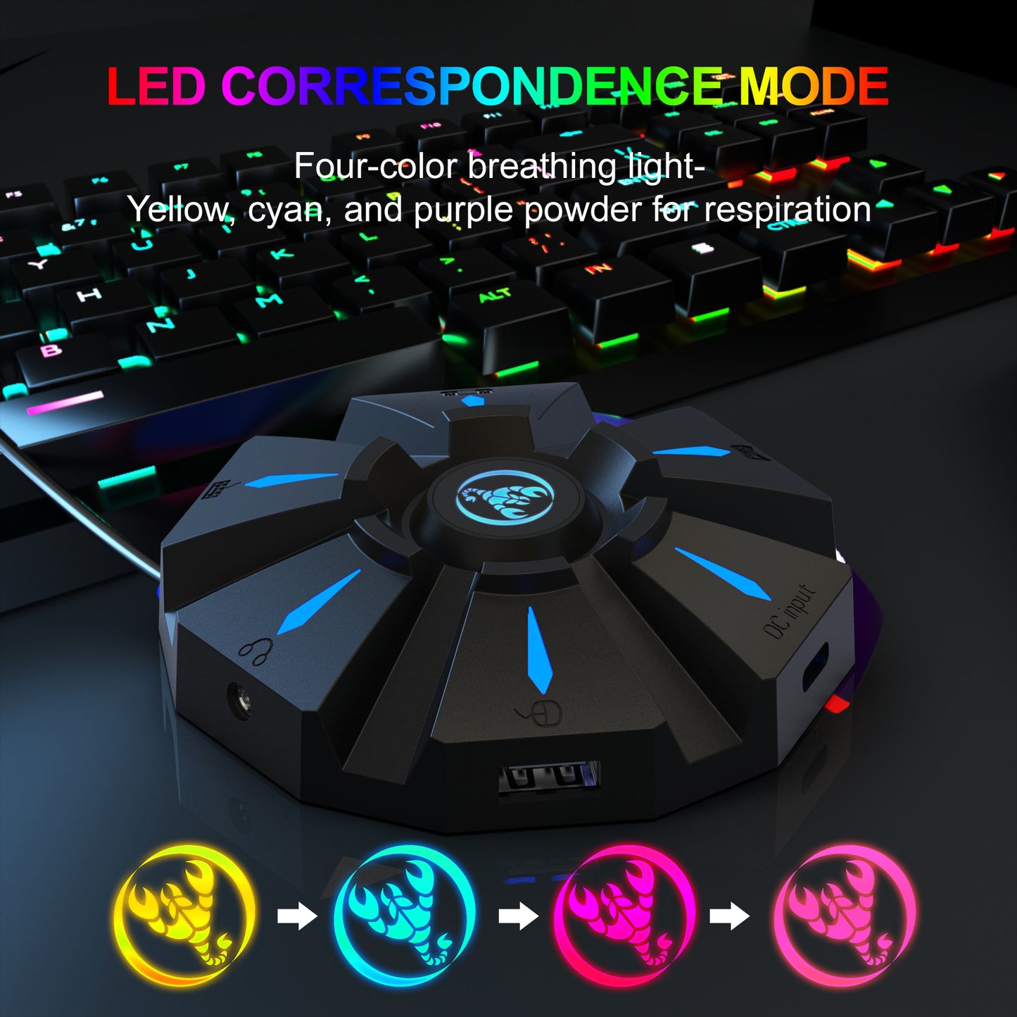 P9 keyboard mouse converter set supports various gaming devices and gamepads in the market