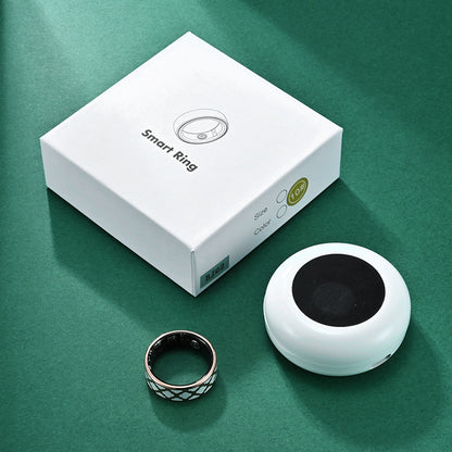 Health Smart Titanium Steel Ring Waterproof Blood Pressure Oxygen Sleep Movement Tracking Multi-Function Ring High-Tech Pair Ring