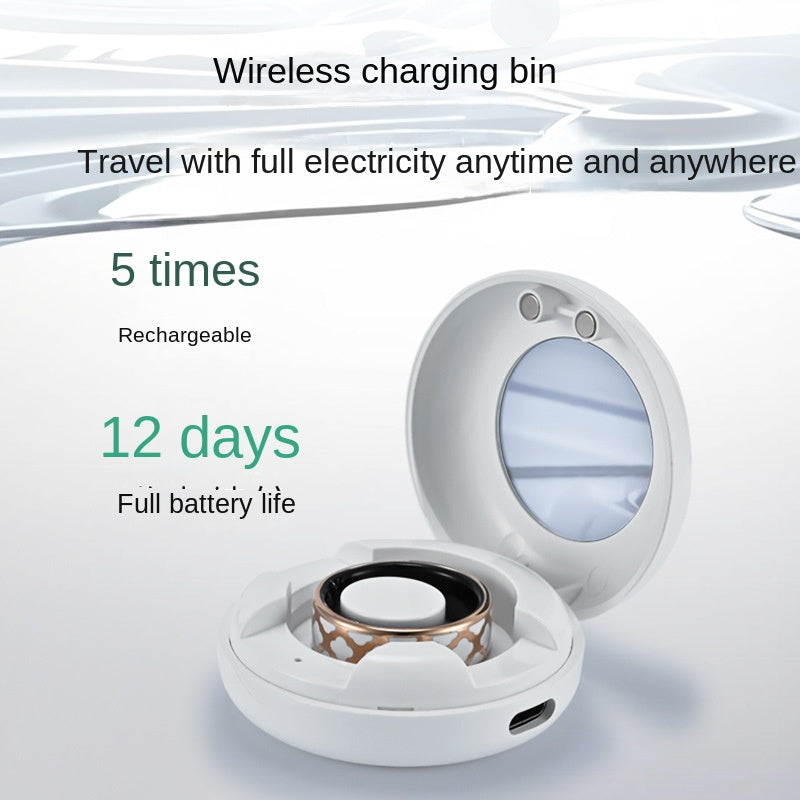 Health Smart Titanium Steel Ring Waterproof Blood Pressure Oxygen Sleep Movement Tracking Multi-Function Ring High-Tech Pair Ring