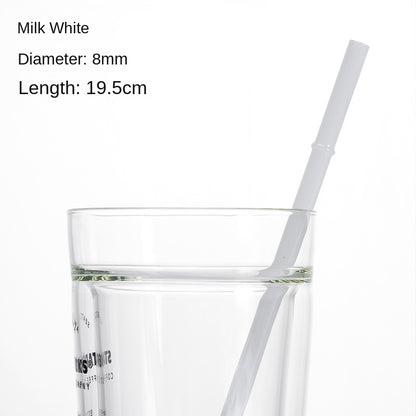 Eco-Friendly High Borosilicate Glass Straw Durable Heat-Resistant Starbucks Kids Straw 27cm Customized
