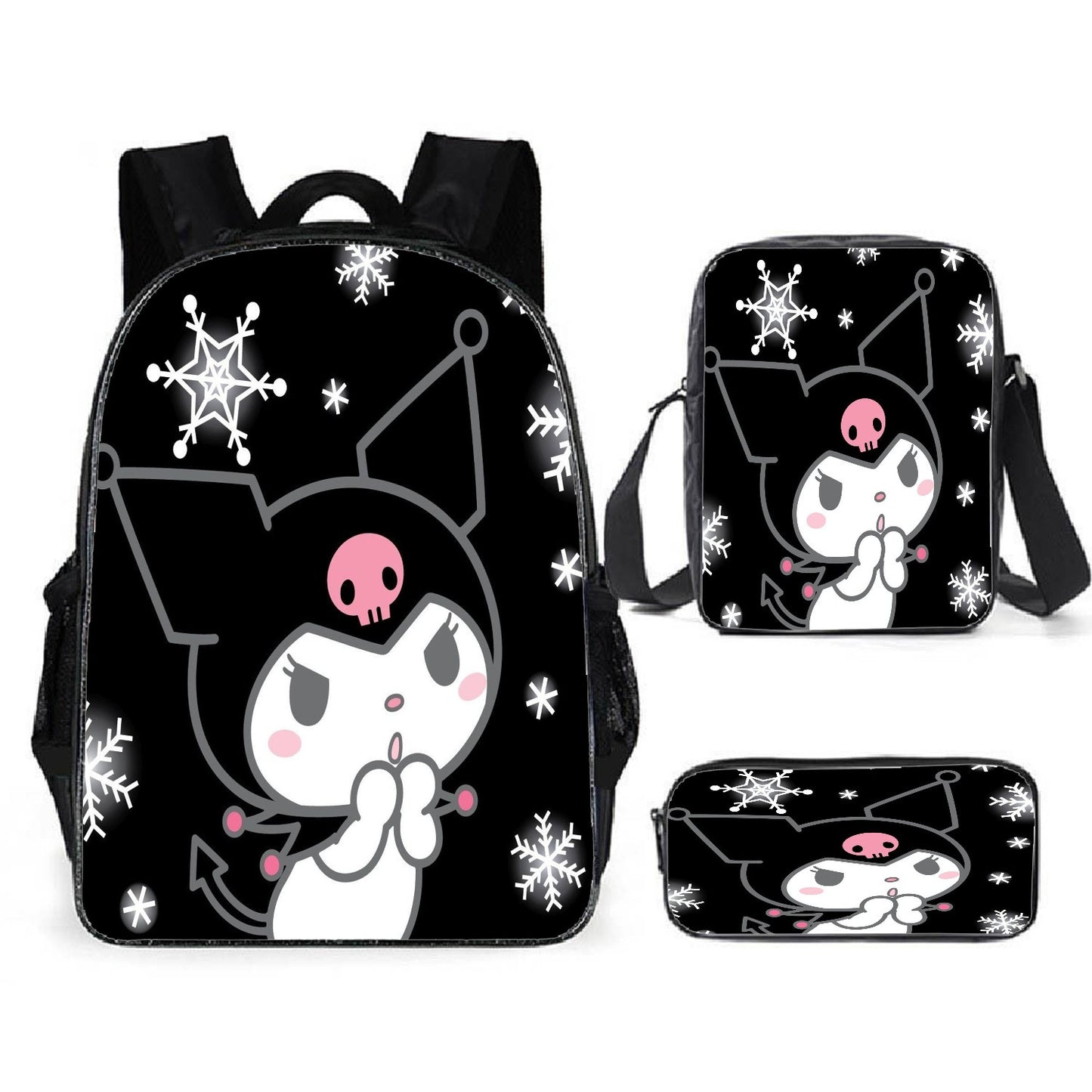 Cartoon Print Kids School Backpack with Pencil Case - Custom Bookbag for Girls