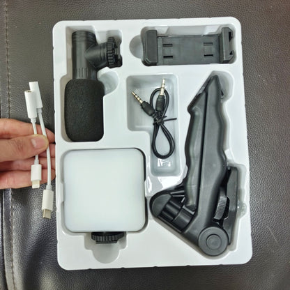 Desktop Beauty Leg Pocket Fill Light with Microphone Set Single Reflex Conference Lamp Handheld Photography with Microphone