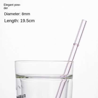 Eco-Friendly High Borosilicate Glass Straw Durable Heat-Resistant Starbucks Kids Straw 27cm Customized