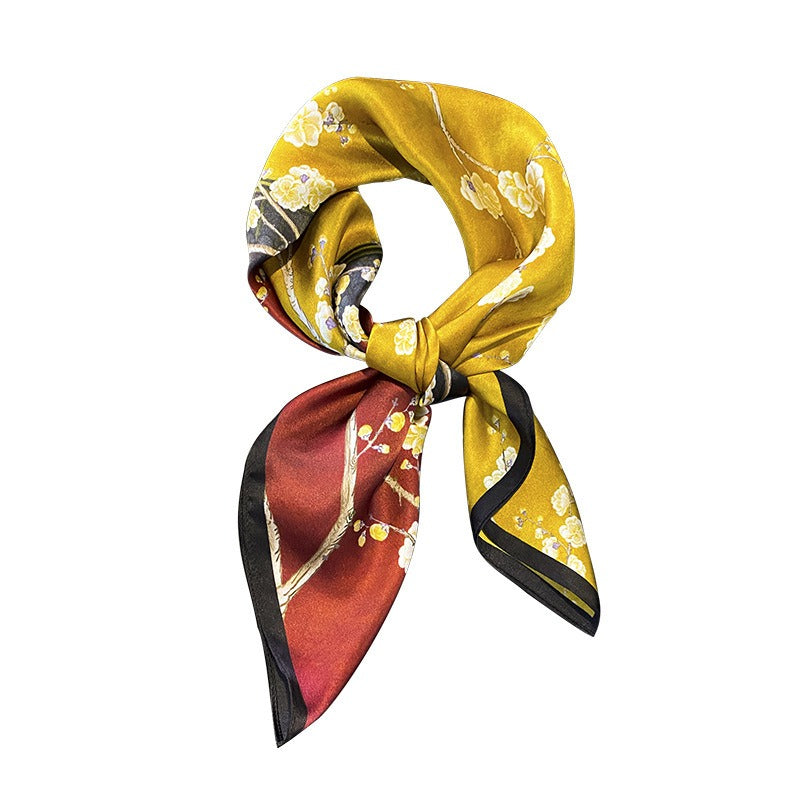 French style scarves  silk square scarves  mulberry silk decorations