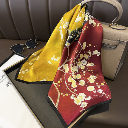 French style scarves  silk square scarves  mulberry silk decorations