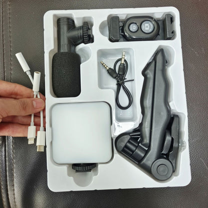 Desktop Beauty Leg Pocket Fill Light with Microphone Set Single Reflex Conference Lamp Handheld Photography with Microphone