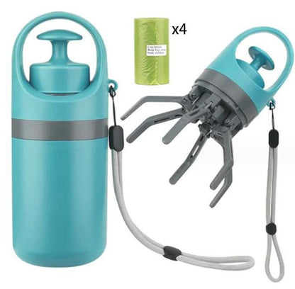 Portable Lightweight Dog Pooper Scooper With Built-in Poop Bag Dispenser Eight-claw Shovel For Pet Toilet Picker Pet Products