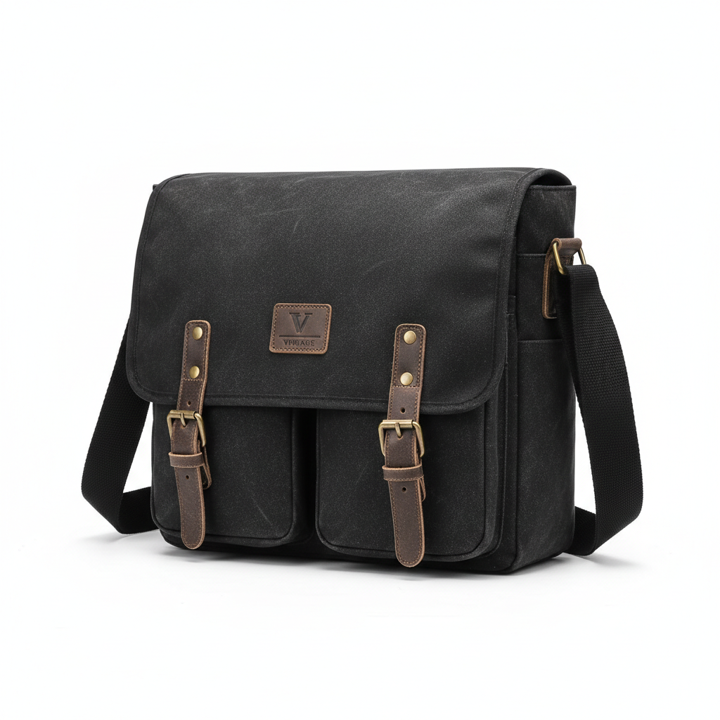 Men Business Messenger Bags For Men Shoulder Bag vintage Canvas Crossbody Pack Retro Casual Office Travel Bag