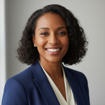 Dark skin woman in her 30s